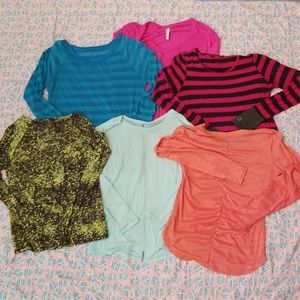SIX (6) YOGA Workout Shirts Balance Collection